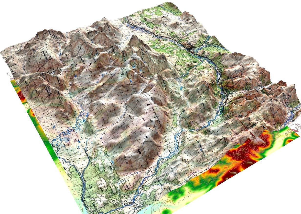 Карта 3d местности